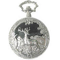 Pocket Watch w/ Chain - Deer